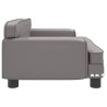 Lit pour chien gris 70x45x30 cm similicuir 