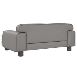 Lit pour chien gris 70x45x30 cm similicuir 