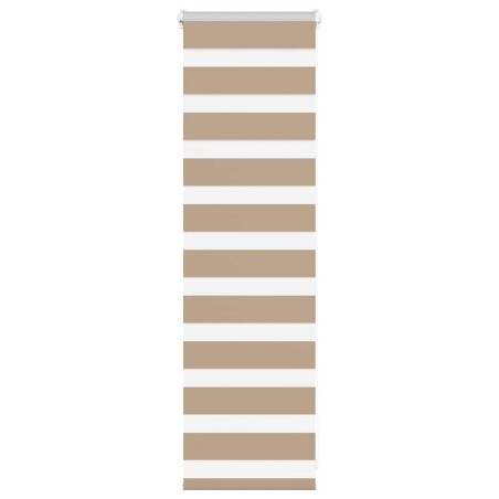 Store zèbre marron sable largeur du tissu 40,9 cm polyester 