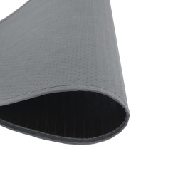 Tapis rond gris 100 cm bambou 
