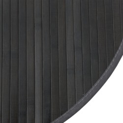 Tapis rond gris 100 cm bambou 