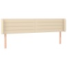 Tête de lit avec oreilles Crème 163x16x78/88 cm Tissu 