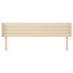 Tête de lit avec oreilles Crème 163x16x78/88 cm Tissu 