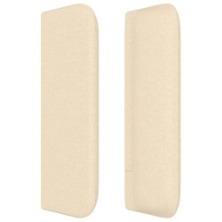 Tête de lit avec oreilles Crème 163x16x78/88 cm Tissu 