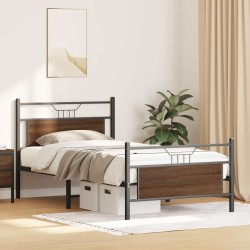Cadre de lit sans matelas chêne marron 100x190 cm 