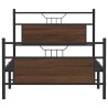Cadre de lit sans matelas chêne marron 100x190 cm 