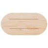 Dessus de table blanc 60x30x2,5 cm bois de pin massif ovale 
