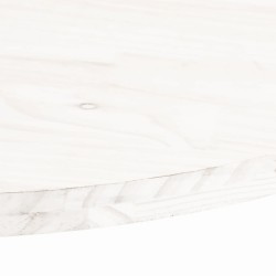 Dessus de table blanc 60x30x2,5 cm bois de pin massif ovale 
