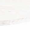 Dessus de table blanc 60x30x2,5 cm bois de pin massif ovale 