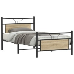 Cadre de lit sans matelas chêne sonoma 100x190 cm 