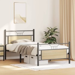 Cadre de lit sans matelas chêne sonoma 100x190 cm 