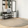 Tapis ISTAN à poils longs aspect brillant beige Ø 200 cm 