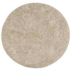 Tapis ISTAN à poils longs aspect brillant beige Ø 200 cm 