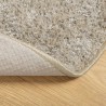 Tapis ISTAN à poils longs aspect brillant beige Ø 200 cm 