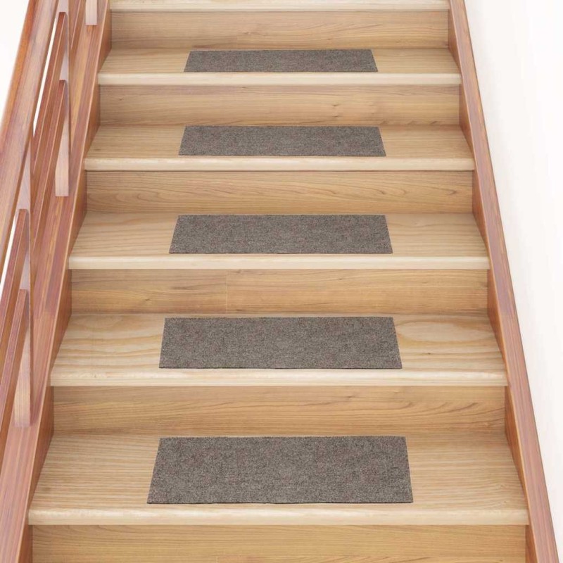 Tapis d'escalier auto-adhésifs 30 pcs crème 60x25 cm 