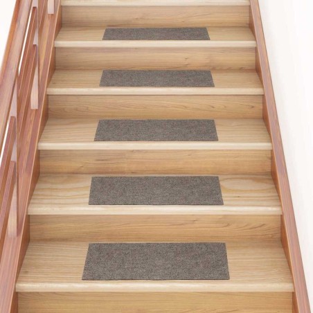 Tapis d'escalier auto-adhésifs 30 pcs crème 60x25 cm 