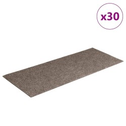Tapis d'escalier auto-adhésifs 30 pcs crème 60x25 cm 