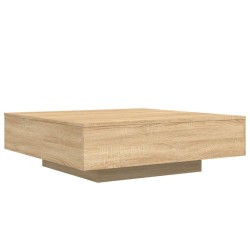 Table basse chêne sonoma 100x100x31 cm bois d'ingénierie 