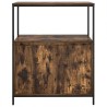 Meuble de salle de bain avec étagères chêne fumé 76,5x35x95 cm 
