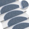 Tapis d'escalier autocollants 15 pcs 56x17x3 cm Bleu 