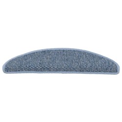Tapis d'escalier autocollants 15 pcs 56x17x3 cm Bleu 