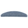 Tapis d'escalier autocollants 15 pcs 56x17x3 cm Bleu 