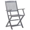 Chaises pliables d'extérieur lot de 8 et coussins Bois d'acacia 