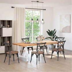 Pieds de table à manger en forme de A 2 pièces Blanc 90 x (72-73) cm Acier 