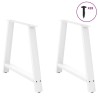 Pieds de table à manger en forme de A 2 pièces Blanc 90 x (72-73) cm Acier 
