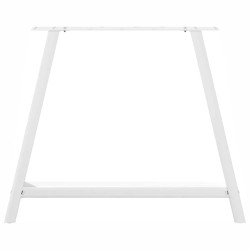 Pieds de table à manger en forme de A 2 pièces Blanc 90 x (72-73) cm Acier 