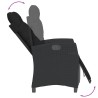 Ensemble à manger de jardin avec coussins 3 pcs Noir 