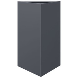 Jardinière anthracite triangulaire 50x43x75 cm acier 