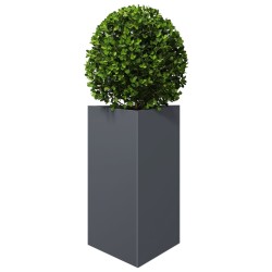Jardinière anthracite triangulaire 50x43x75 cm acier 