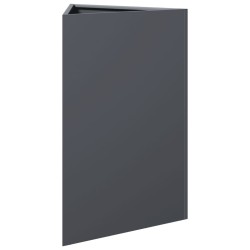 Jardinière anthracite triangulaire 50x43x75 cm acier 