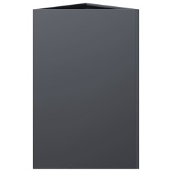 Jardinière anthracite triangulaire 50x43x75 cm acier 