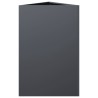 Jardinière anthracite triangulaire 50x43x75 cm acier 