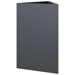 Jardinière anthracite triangulaire 50x43x75 cm acier 