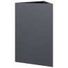 Jardinière anthracite triangulaire 50x43x75 cm acier 