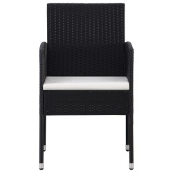Ensemble à manger de jardin 7 pcs Noir 
