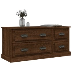 Meuble TV chêne marron 100x35,5x45 cm bois d'ingénierie 
