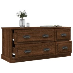 Meuble TV chêne marron 100x35,5x45 cm bois d'ingénierie 