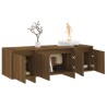 Meuble TV Chêne marron 120x30x40,5 cm Bois d'ingénierie 
