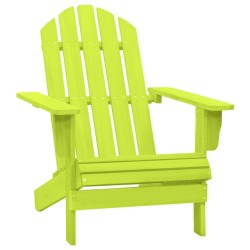 Chaise de jardin Adirondack bois de sapin massif vert 