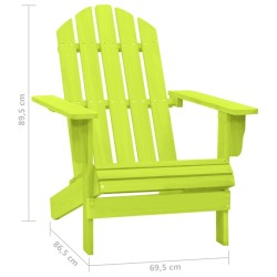 Chaise de jardin Adirondack bois de sapin massif vert 