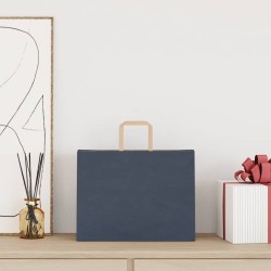 Sacs en papier 50 pcs avec poignées bleu 32x17x25 cm 