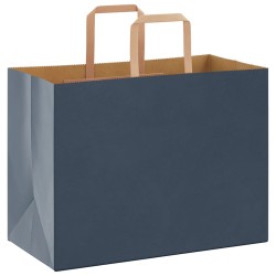 Sacs en papier 50 pcs avec poignées bleu 32x17x25 cm 