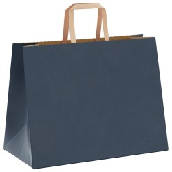 Sacs en papier 50 pcs avec poignées bleu 32x17x25 cm 