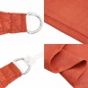 Voile d'ombrage 160 g/m² Terre cuite 3x4x5 m PEHD 
