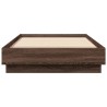 Cadre de lit sans matelas chêne marron 90x200cm bois ingénierie 