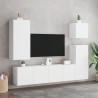 Meubles TV muraux 2 pcs blanc 80x30x41 cm 